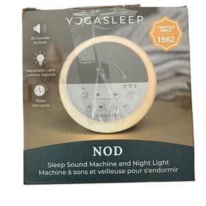 Yogasleep Nod White Noise Sound Machine, With Soft Night Light & Sleep Timer